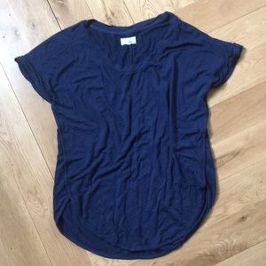 Scalloped hem sweater tee